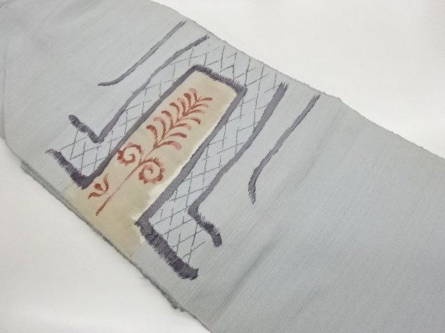 JAPANESE KIMONO / NAGOYA OBI / TSUMUGI / AWOVEN ABSTRACT PLANT 